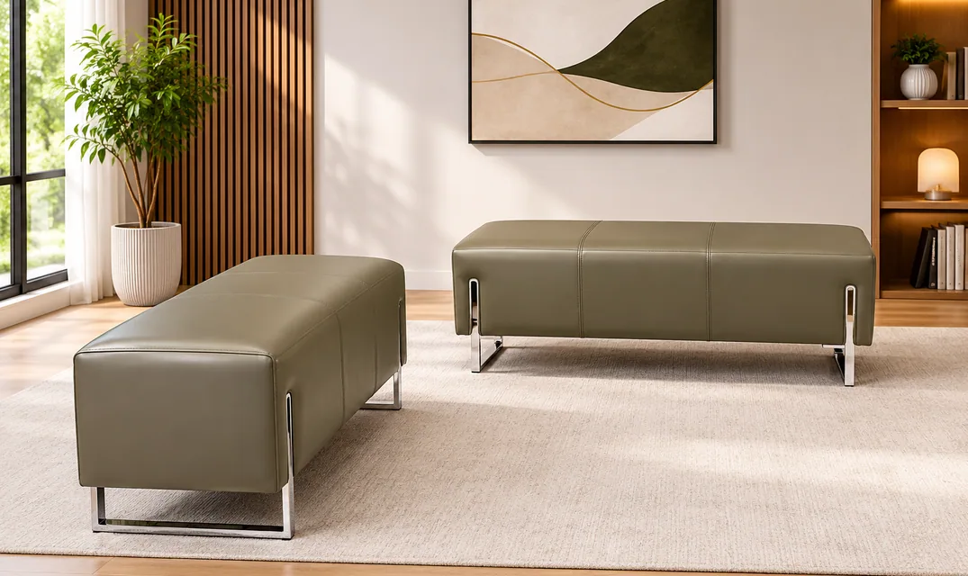 Bench in a room setting