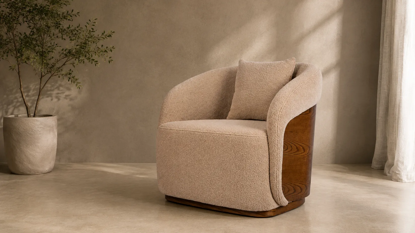LFD FX-12061 barrel chair, product photograph